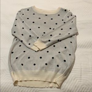 ModCloth M 3/4 length sleeve polka dot sweater